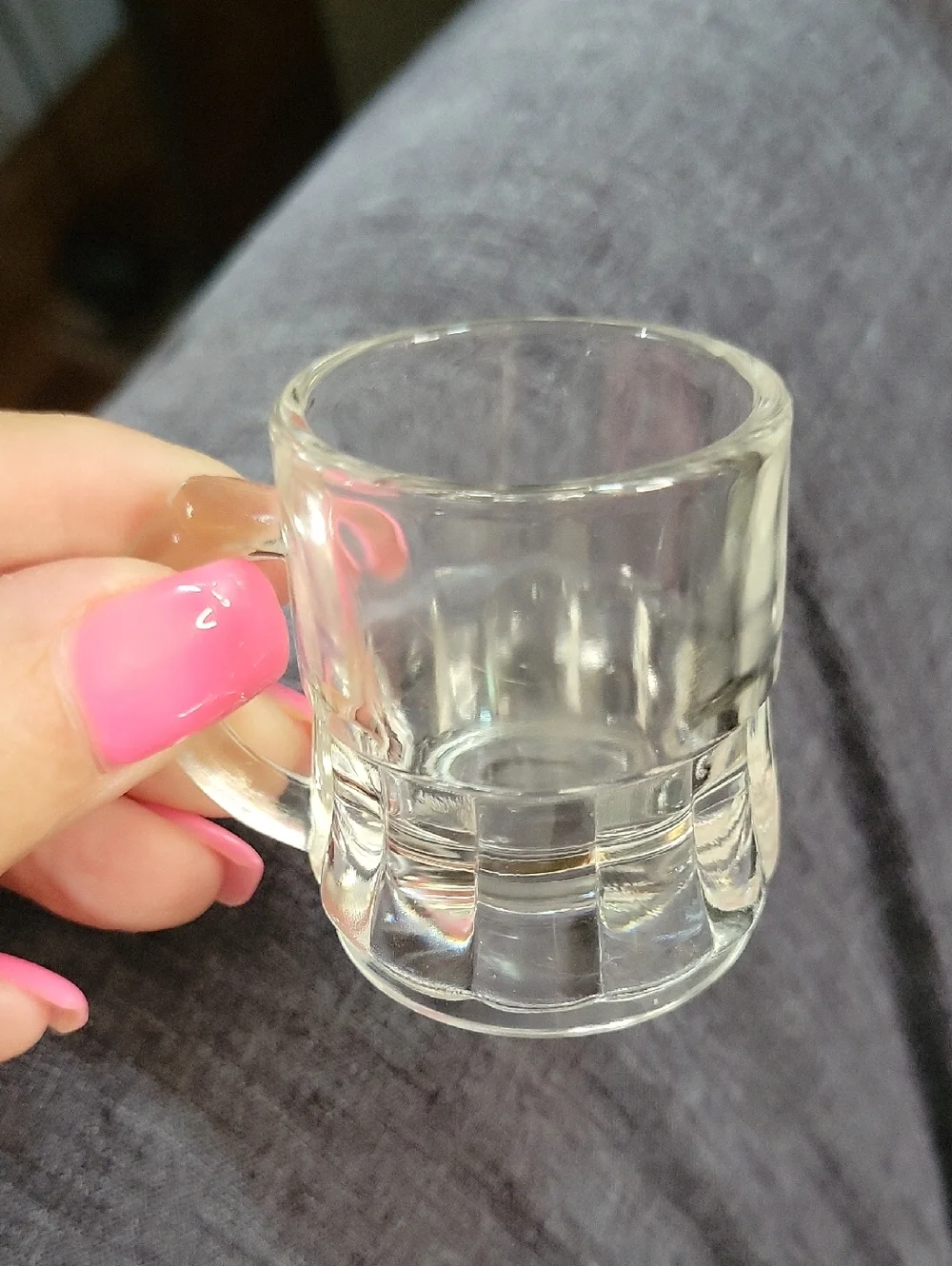 Heavy Clear Glass Mini Beer Mug - Classic Style